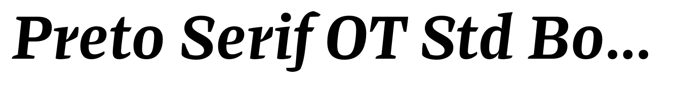 Preto Serif OT Std Bold Italic